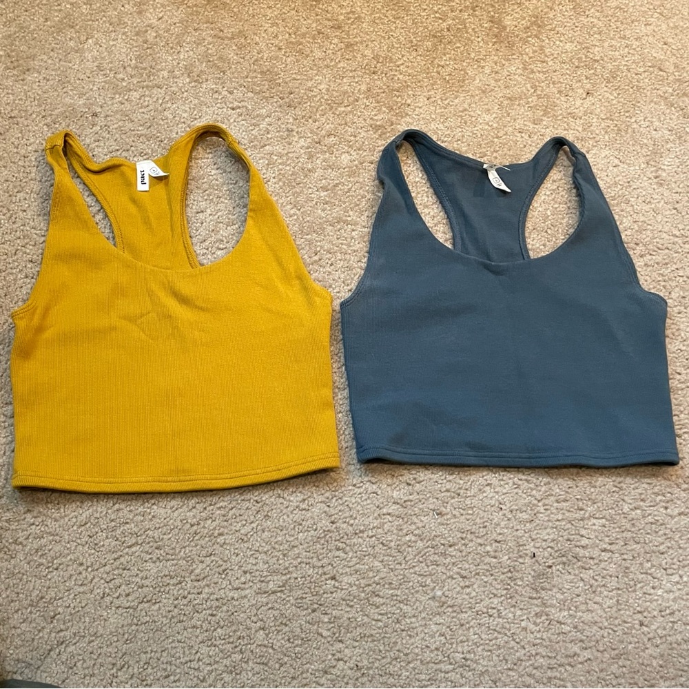 Pact Ribbed Bra Crop Tank - TWO